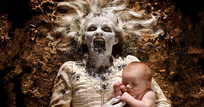 Photographer Dad Creates Horror Photos Together With His Daughters