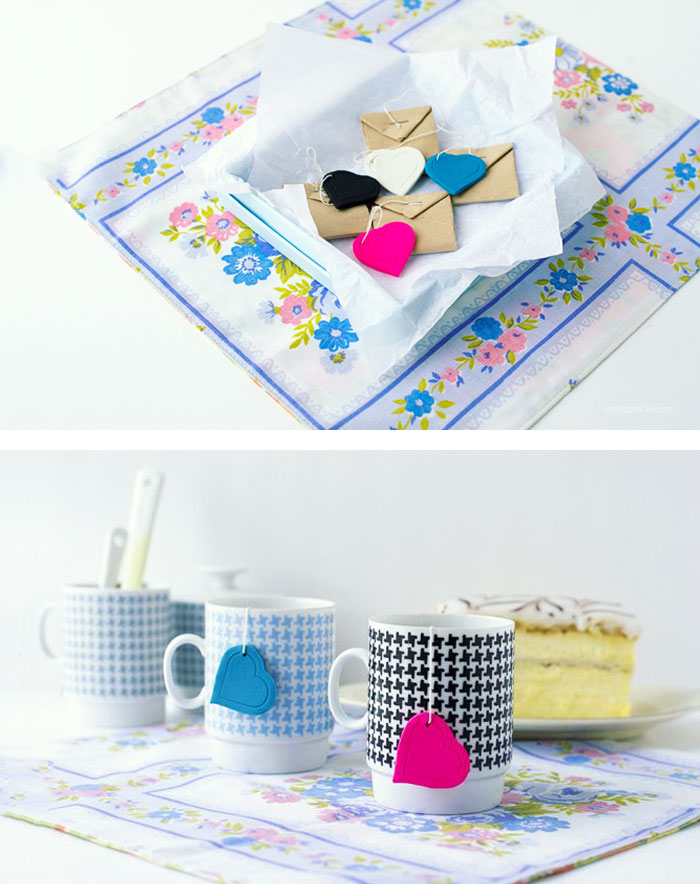 Tea Bags With Heart Dippers