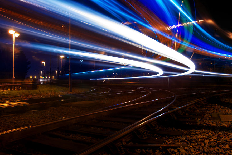 I Spent Six Months Shooting Long Exposure To Make Trams Look Like UFO’s