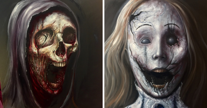 Few Of My Latest Horror Paintings