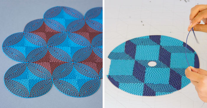 I Create Paper Landscapes Inspired By Zen Gardens Using 1000s Of Paper Strips