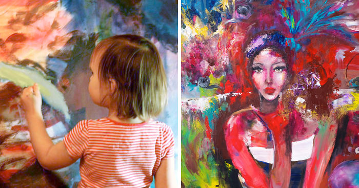 I Finish My Daughters’ Paintings