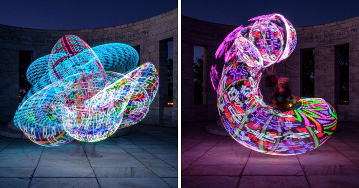 We Used An Electronic Hula Hoop To Bring A New Twist To Painting With Light
