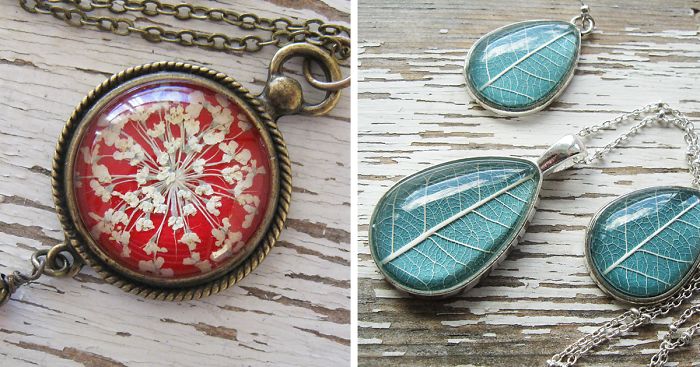 Botanical Pressed Flower Jewelry That I Make From Real Flowers