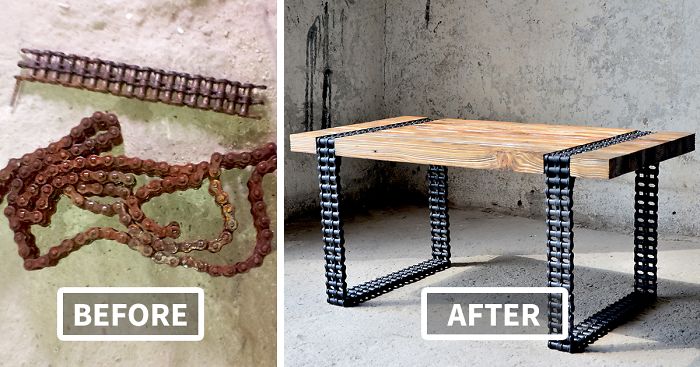 We Turned Old Wood And Rusty Chain Into A Coffee-Table