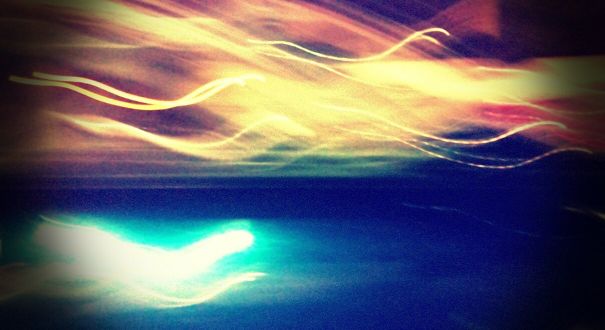 Tried To Take A Picture Of A Dog In A Car Next To Me And Accidentally Moved.