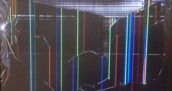 1557 Channels And Nothing's On (my Cracked Hdtv)