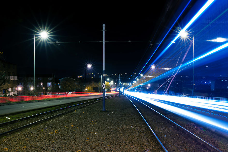 I Spent Six Months Shooting Long Exposure To Make Trams Look Like UFO’s