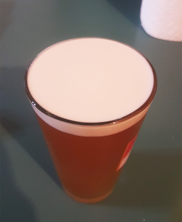 A perfectly poured beer with a smooth, foamy head satisfying a perfectionist's soul.
