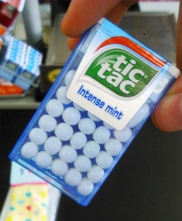 A neatly arranged pack of Tic Tac mints satisfies every perfectionist's soul.
