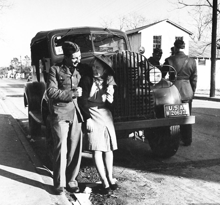 A Soldier And His Girlfriend, Texas, USA, 1941