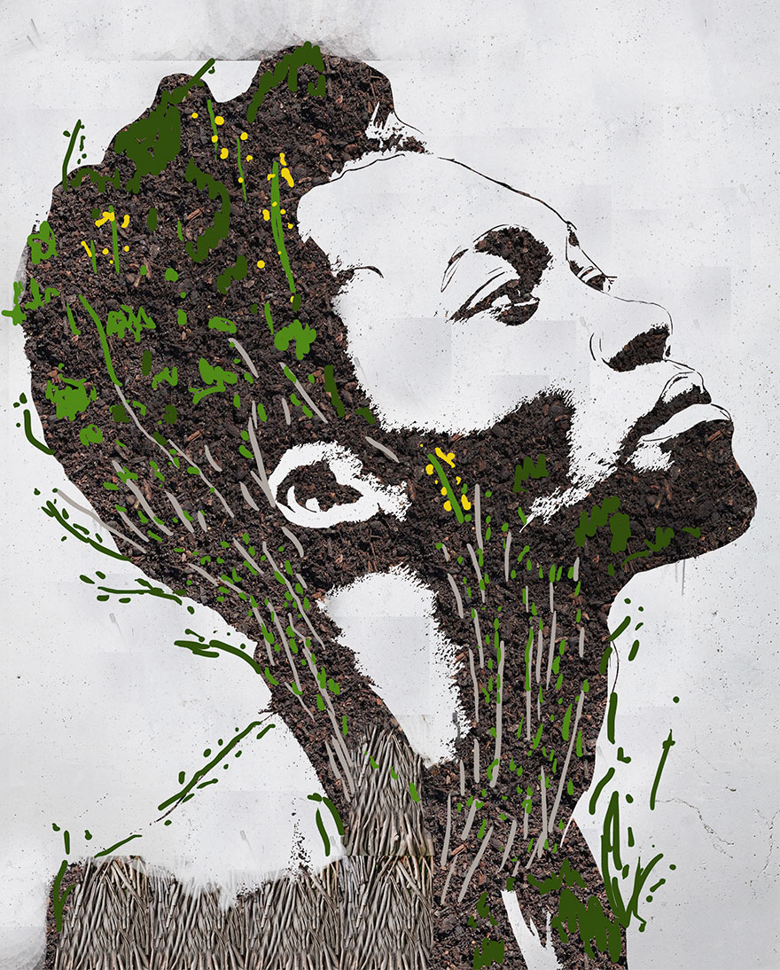 portrait-benjamin-clementine-organic-materials-jolita-vaitkute