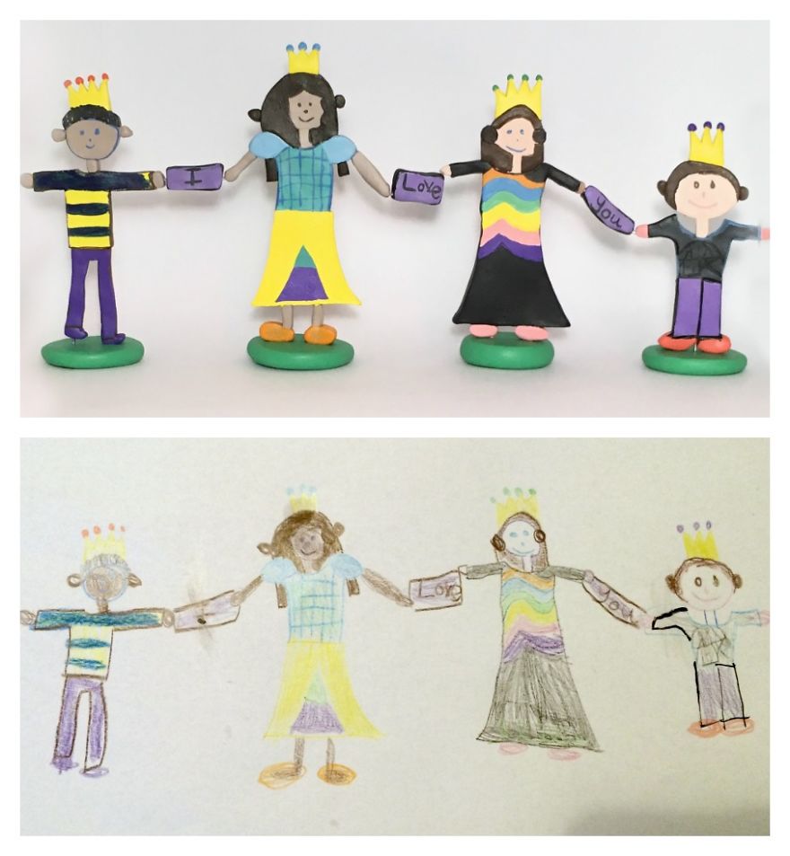 I Turn Childrens Drawings Into Display Ornaments I Turn Childrens Drawings Into Display Ornaments