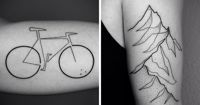 Minimalist Single Line Tattoos By Iranian-German Artist (59 Pics)