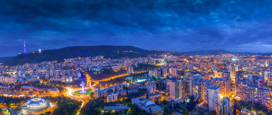 I Climbed To The 33rd Floor To Show You The Beauty Of A Night In Tbilisi I Climbed To The 33rd Floor To Show You The Beauty Of A Night In Tbilisi