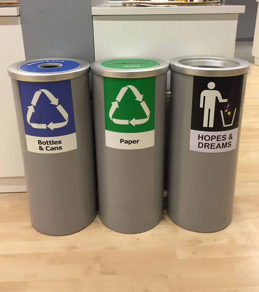 I Turned This Store's Regular Trashcan Into A Trashcan For People's Hopes And Dreams