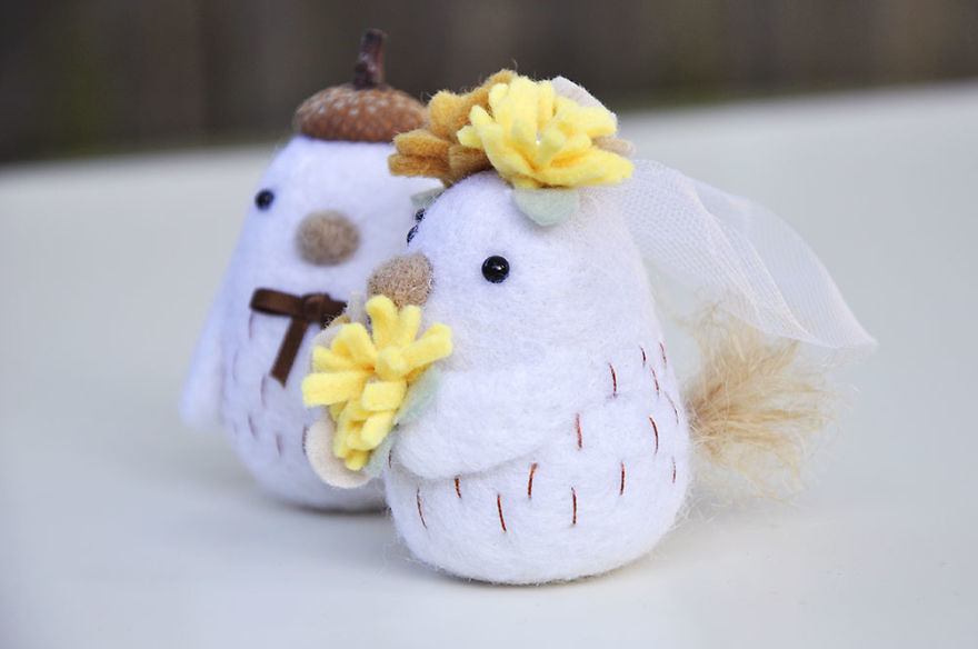 I Had So Much Fun Working On This Custom Bird Wedding Cake Topper