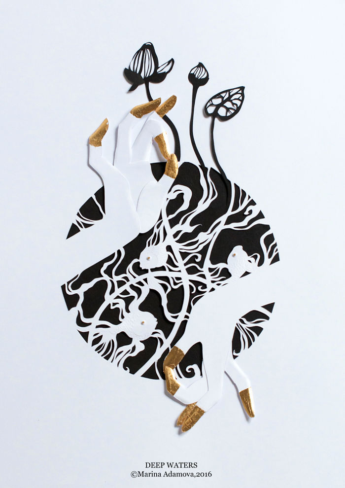 I Made A Series Of Paper Artwork That Represents The Struggles In My Life