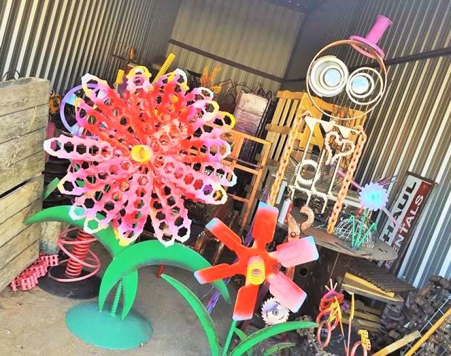 I Create Sculptures From Recycled Materials