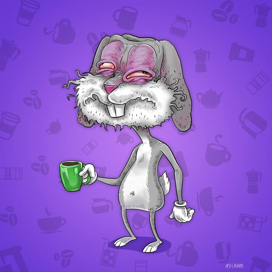Bugs Bunny Before Coffee