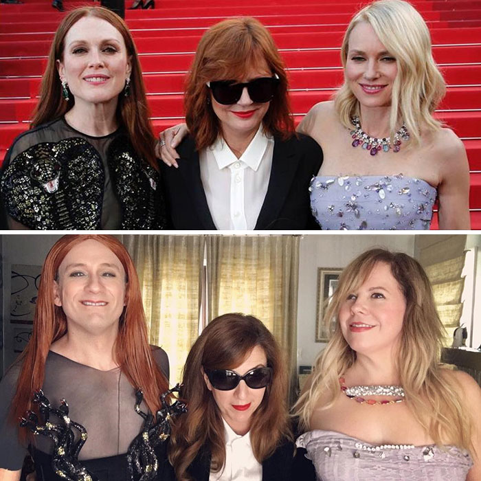 Tom Lenk, Tisha Banker And Kirsten Vangsness As Julianne Moore, Susan Sarandon And Naomi Watts At Cannes
