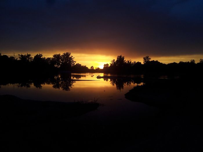 Sunset Over The River, Banja Luka, Bosnia And Herzegovina