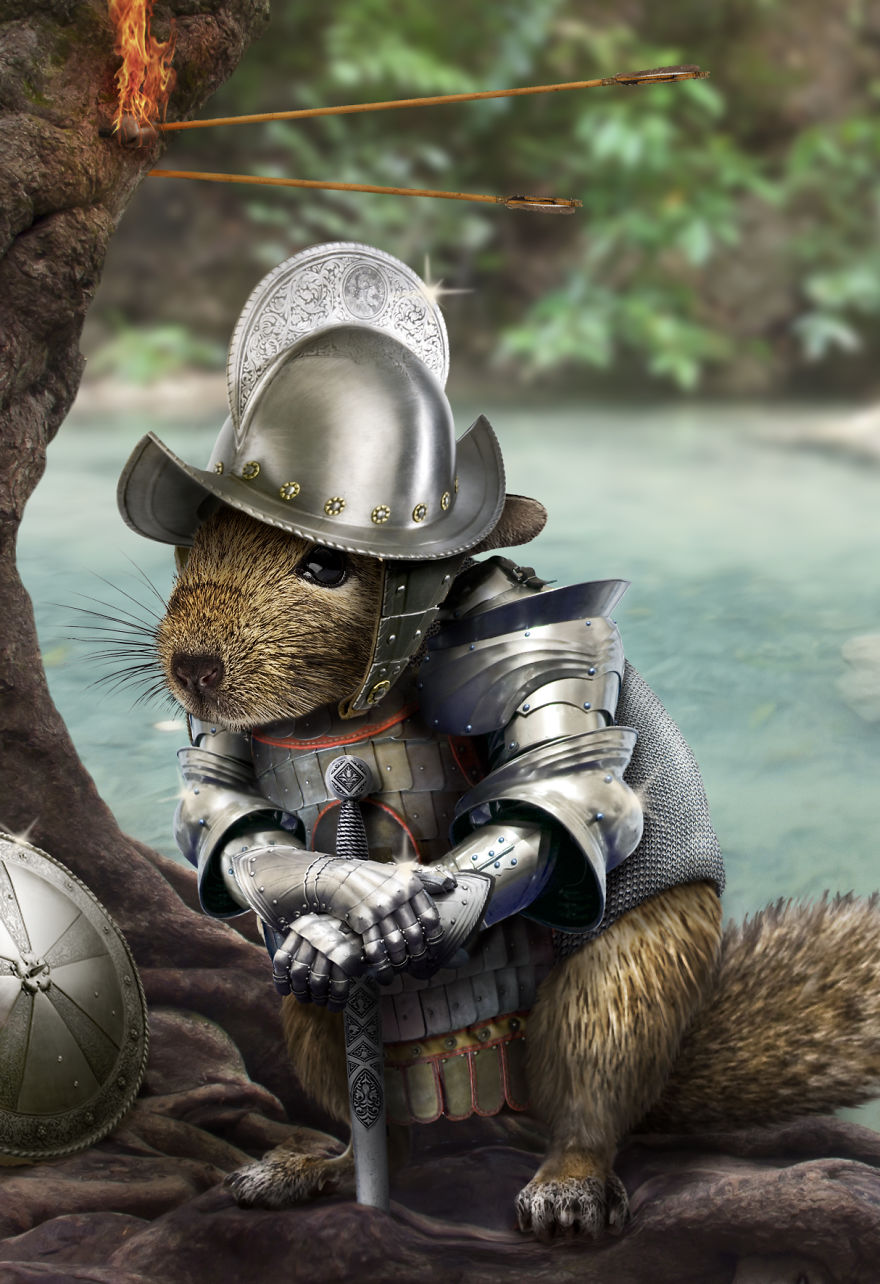 Artists Photoshop Armor On Animals To Bring Awareness To Endangered Species