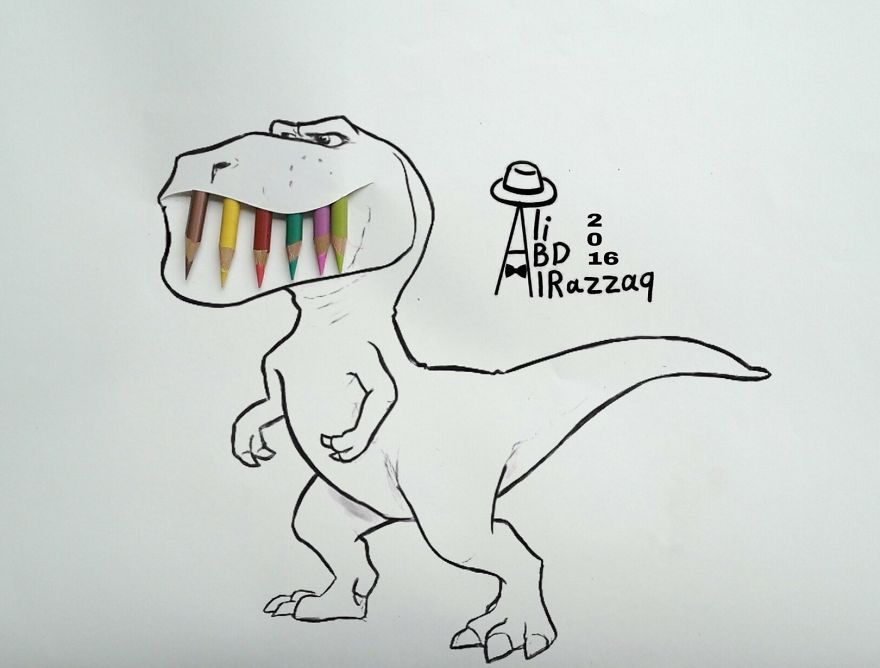 I Draw Interactive Illustrations Using Everyday Objects (part 7 )