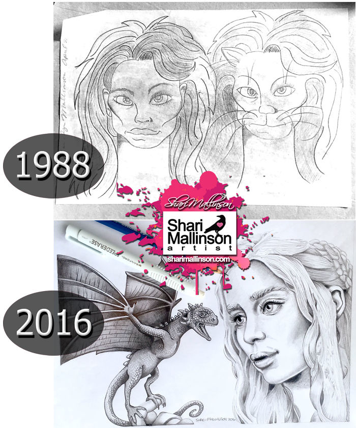 1988 Vs. 2016 Pencil Work