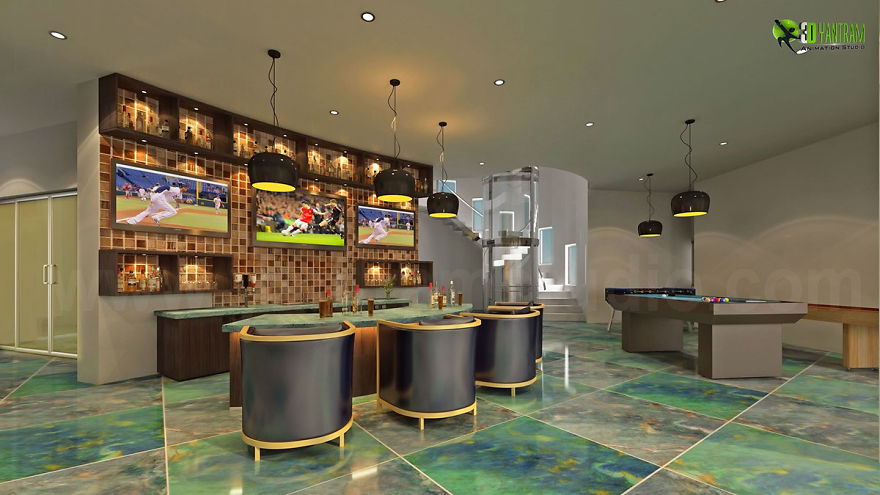 Interior Bar Design In Modern Home