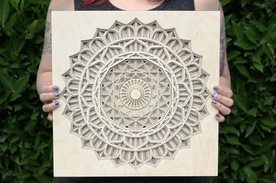 We Stack Layers Of Laser Cut Wood To Make Intricate Mandalas We Stack Layers Of Laser Cut Wood To Make Intricate Mandalas