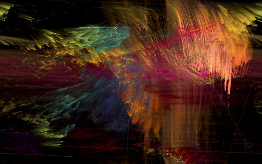 I Turn Particle Simulations Into Digital Art Using A Synthesizer