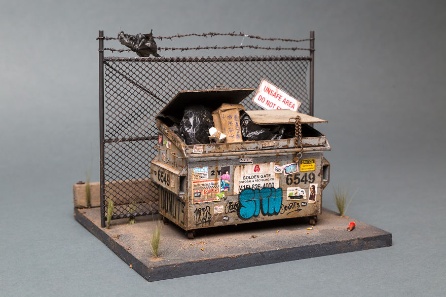 I Create Miniature Urban Landscapes Out Of Cardboard And Wood