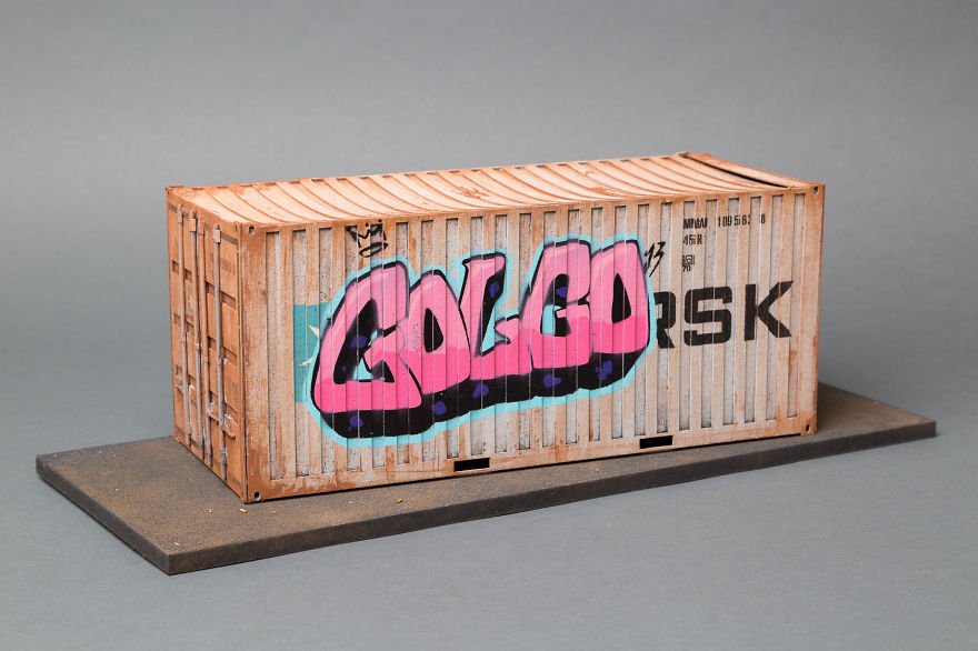 I Create Miniature Urban Landscapes Out Of Cardboard And Wood