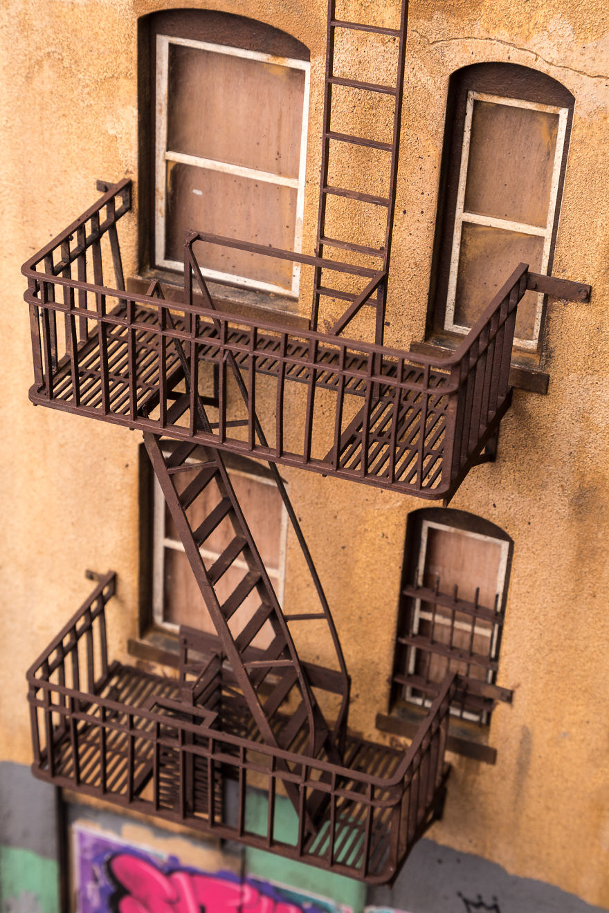I Create Miniature Urban Landscapes Out Of Cardboard And Wood
