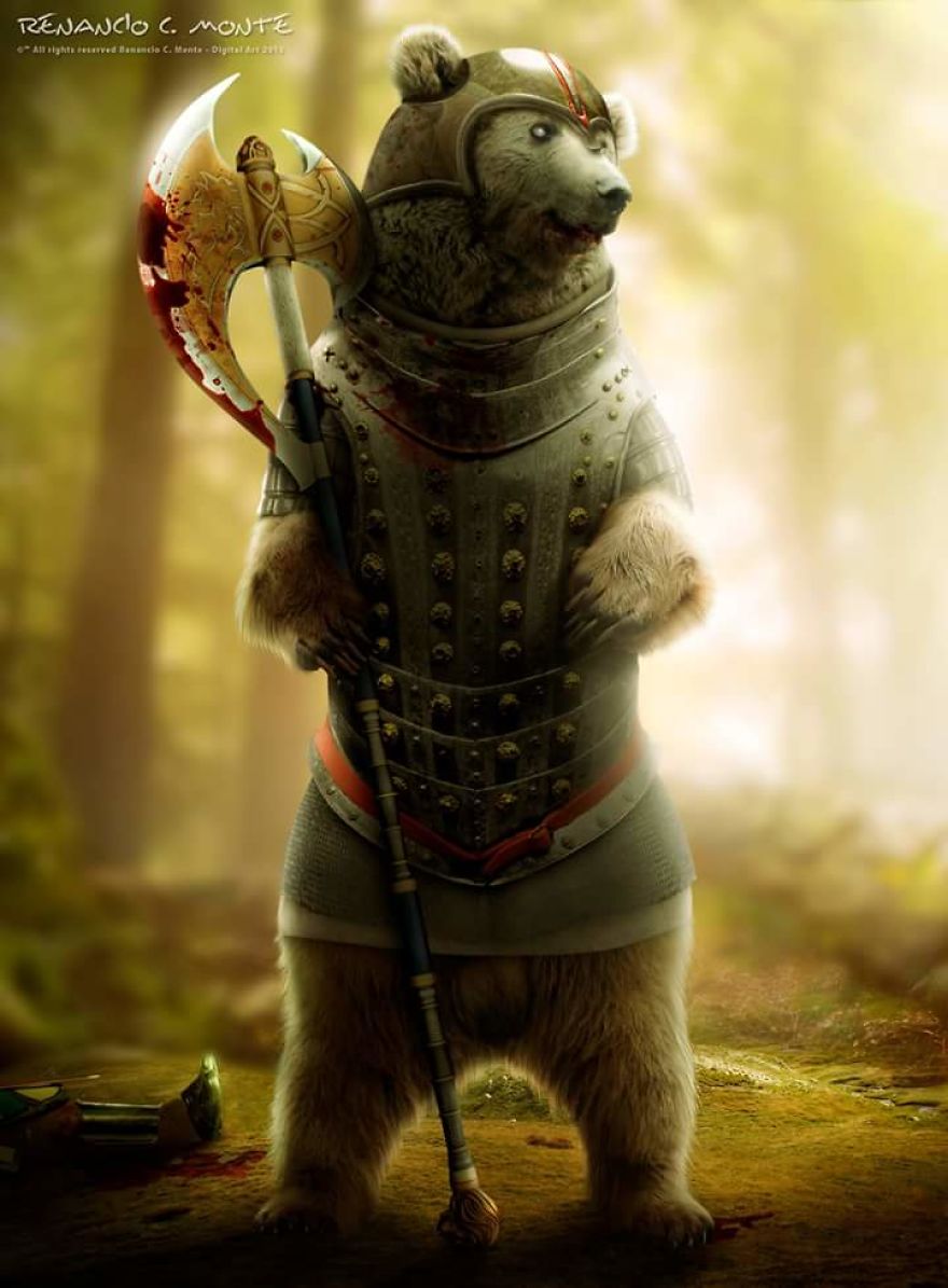 Artists Photoshop Armor On Animals To Bring Awareness To Endangered Species Artists Photoshop Armor On Animals To Bring Awareness To Endangered Species