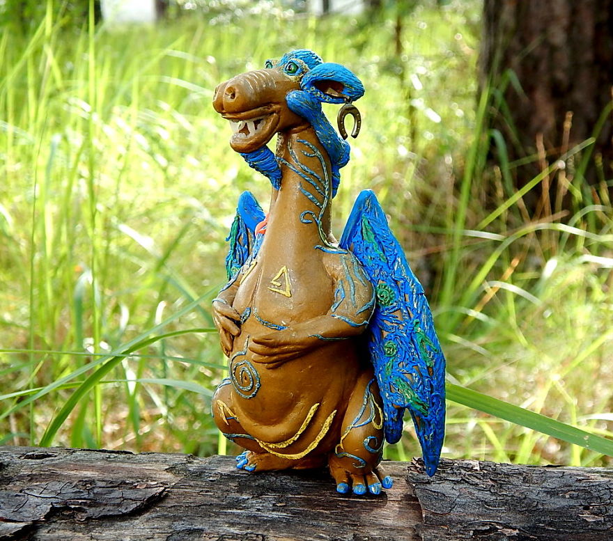 I Made This Dragon Figurine Out Of Clay