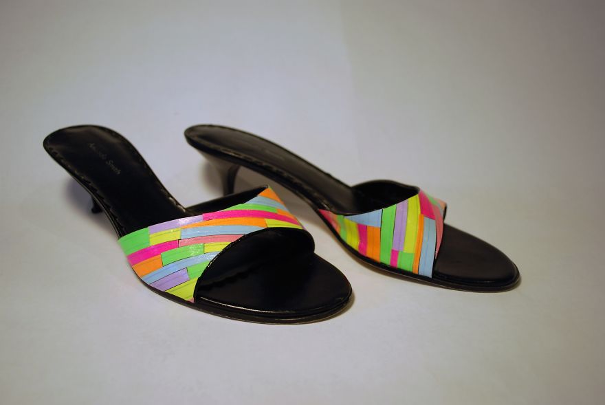 I Turned Ordinary Shoes Into Wearable Art I Turned Ordinary Shoes Into Wearable Art