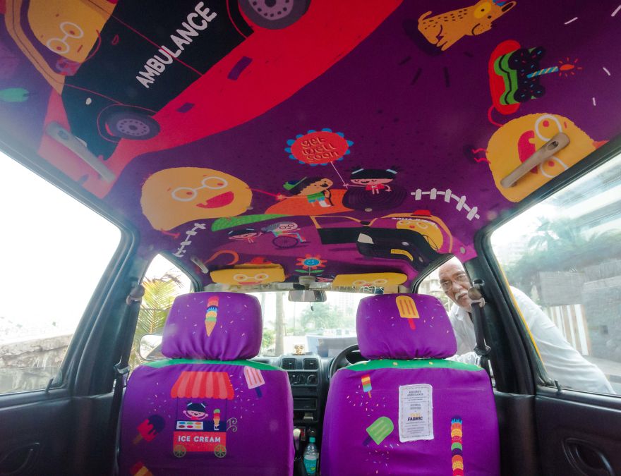 This 75-Year-Old Taxi Driver Helps People In Emergencies, So We Decided To Give His Cab The Design Treatment