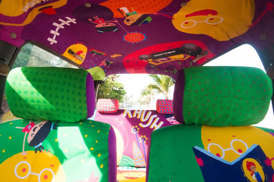 This 75-Year-Old Taxi Driver Helps People In Emergencies, So We Decided To Give His Cab The Design Treatment