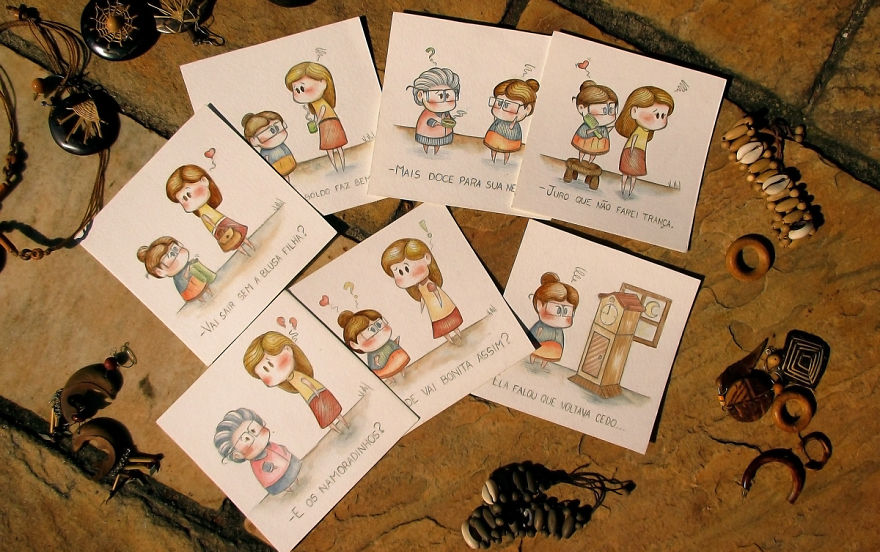 I Illustrate The Love Between Daughter, Mother And Grandmother By Creating Loving Cards I Illustrate The Love Between Daughter, Mother And Grandmother By Creating Loving Cards