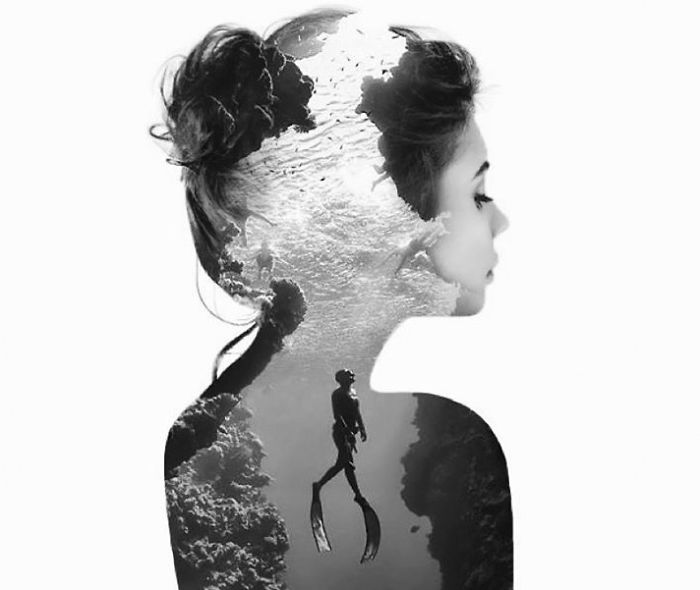 Double Exposure Portraits Where I Merge Two Worlds Into One Double Exposure Portraits Where I Merge Two Worlds Into One