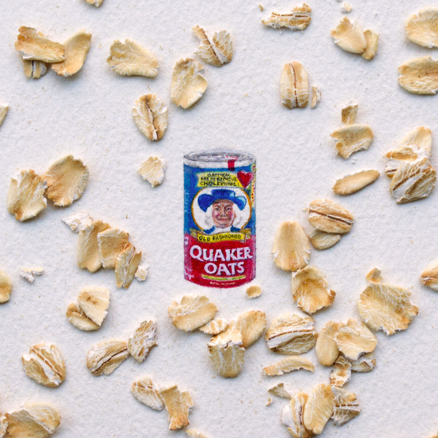 Quaker Oats. The Letter Q For The "mini-market" Series. "mini-market" Consists Of A Brand For Each Letter Of The Alphabet