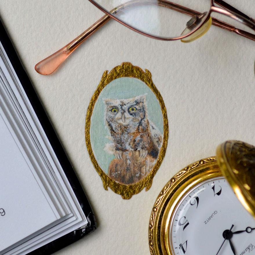 Wise Owl. A Commissioned Piece - In Commemoration Of A Little Owl That Attended The Bride's Wedding