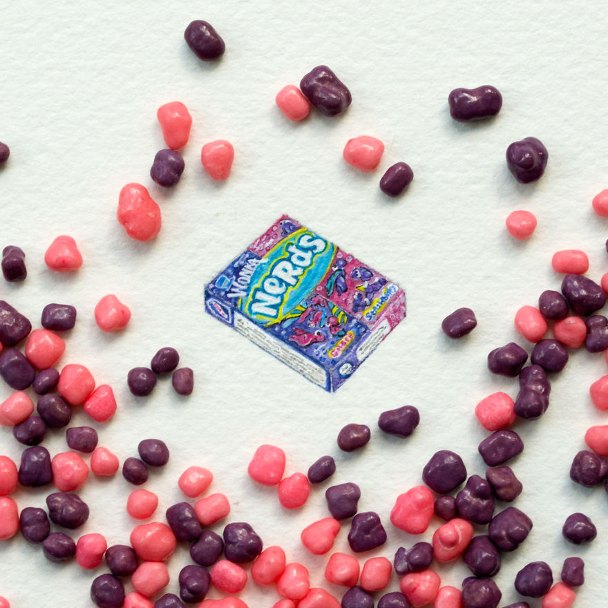 Nerds. The Letter N For The "mini-market" Series. "mini-market" Consists Of A Brand For Each Letter Of The Alphabet