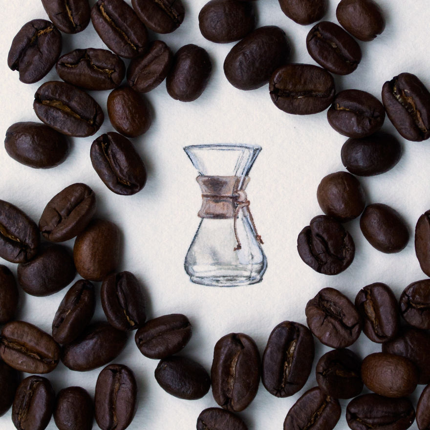 Chemex. This Little Chemex Cup Is Part Of A Mini Series For A Coffee And Dessert Bar In Zionsville, Indiana