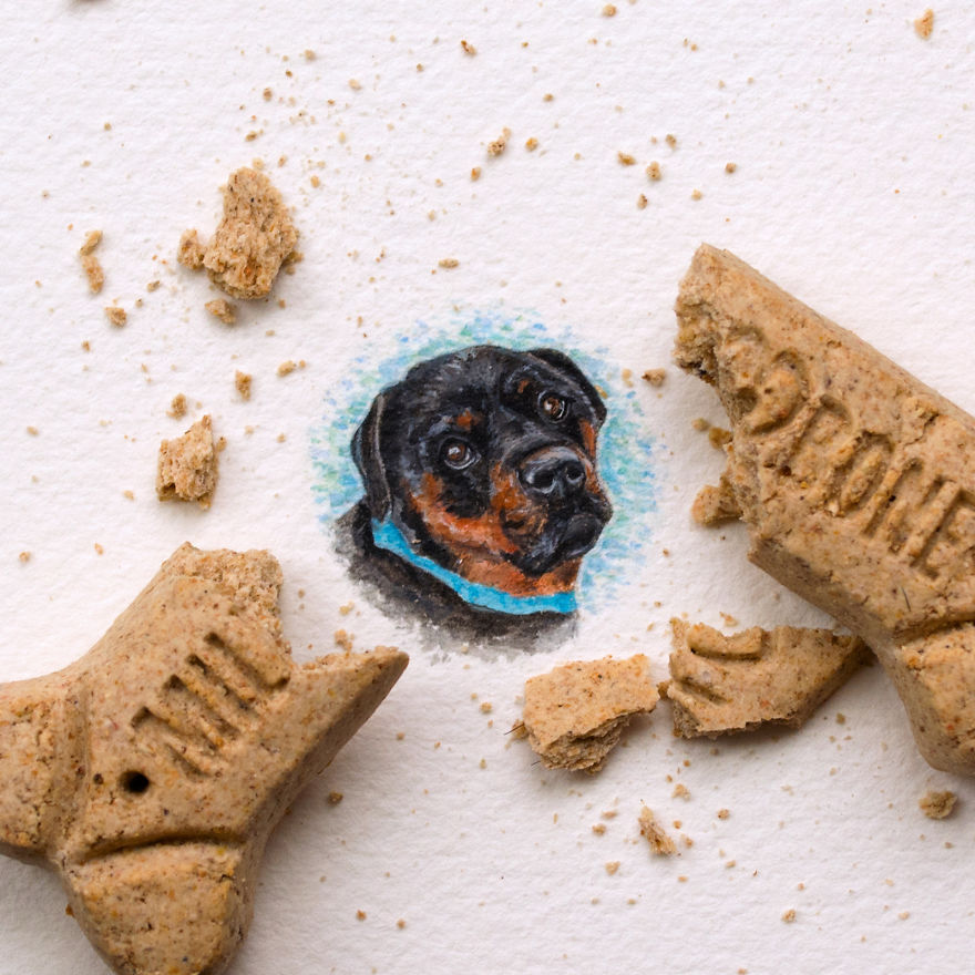 Rottweiler. A Commissioned Piece- The Owner's Sweet Little Rottweiler