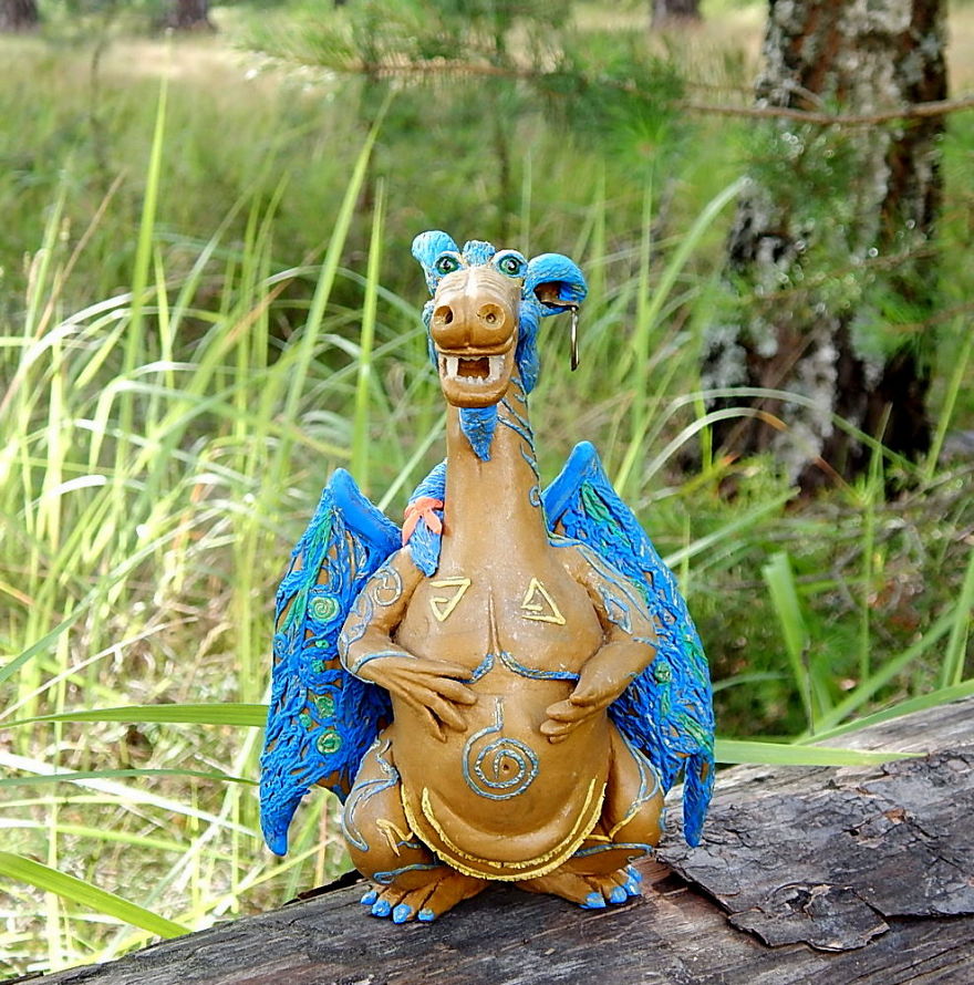 I Made This Dragon Figurine Out Of Clay