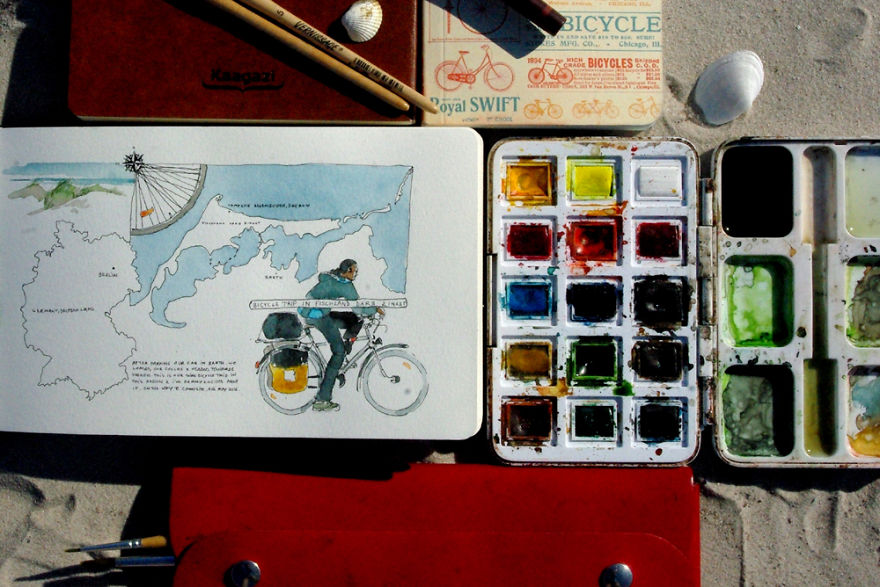 I Capture My Memories Of Countries I've Visited By Drawing Maps In My Notebooks I Capture My Memories Of Countries I've Visited By Drawing Maps In My Notebooks