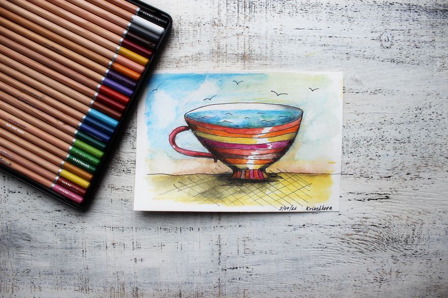 I Passed 76 Out 0f 365 Days Of Everyday Watercolor Drawings